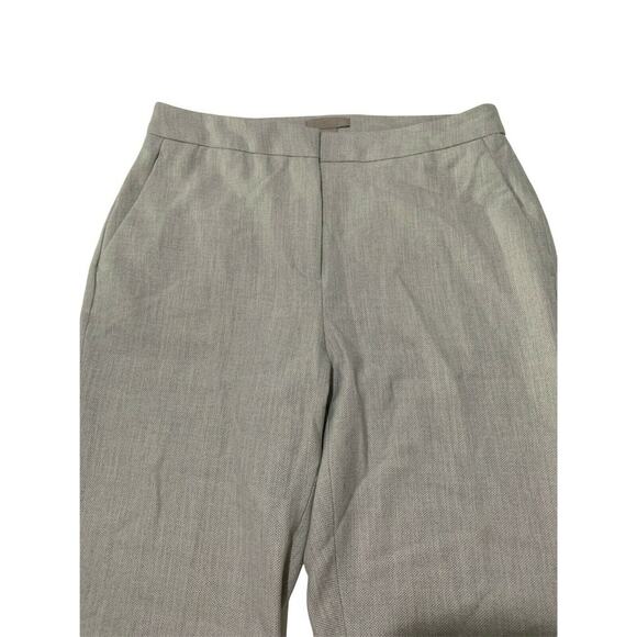 H&M Dress Work Pants Women's Light Gray Sz 6 Mid Rise Ankle Leg Stretch Flannel - Picture 6 of 8